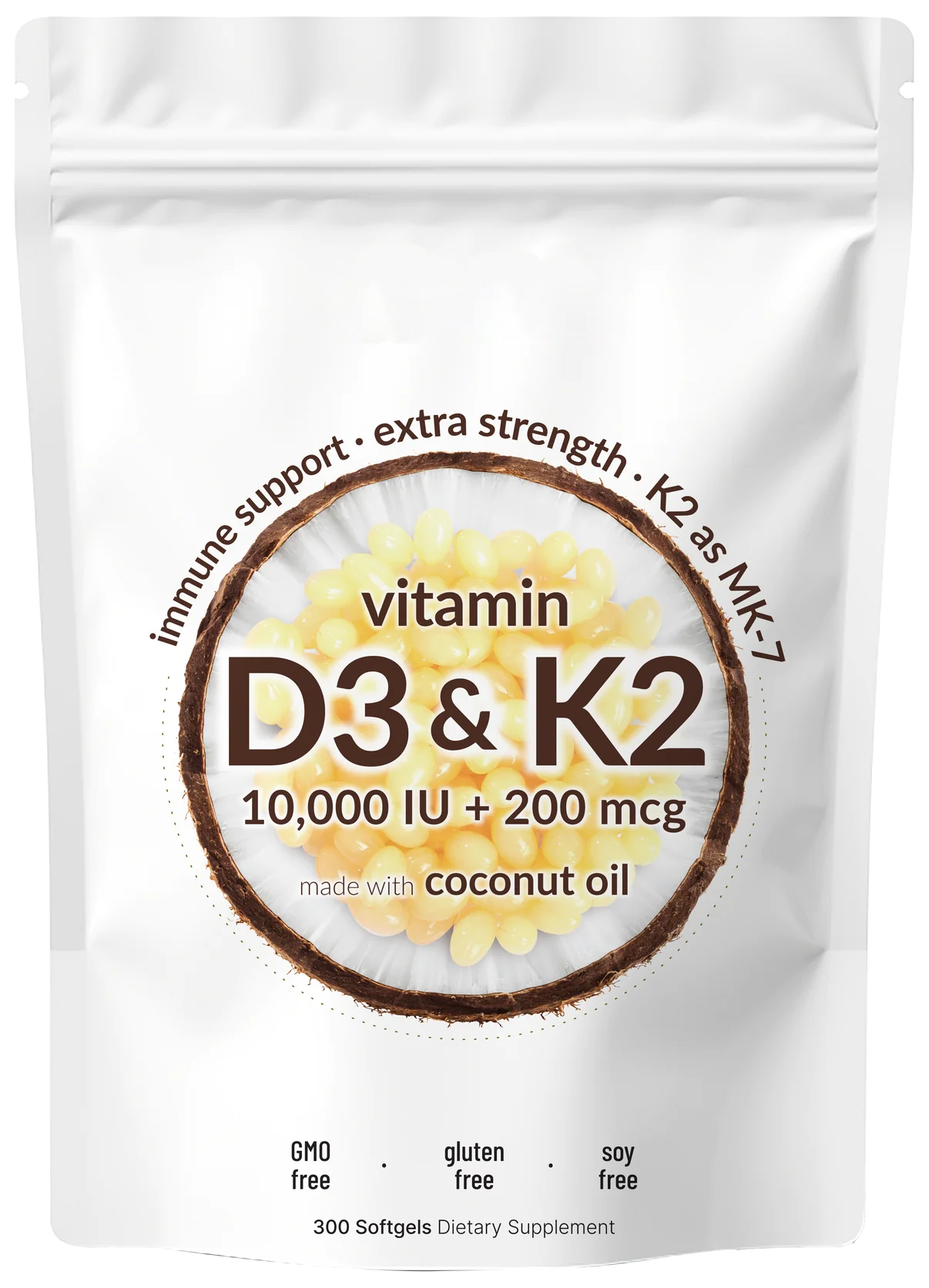 Vitamin D3 K2 Supplement Softgels